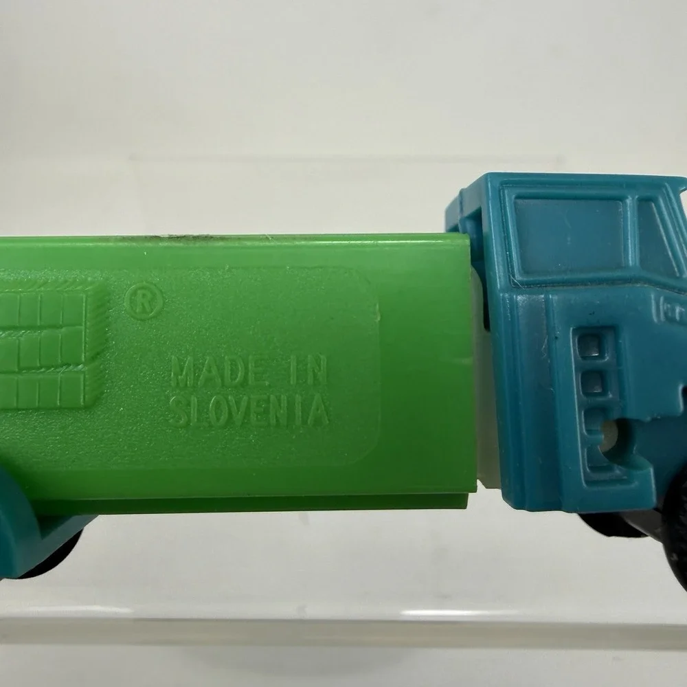 Vintage PEZ Truck Green & Blue No feet -  Made‎ in Slovenia